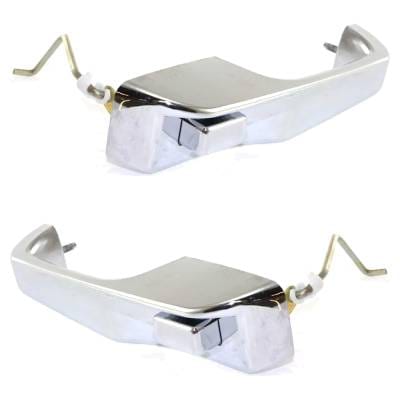 Front Left And Right Exterior Door Handle Compatible With 1993-1998 Jeep Grand Cherokee Chrome thumbnail 4