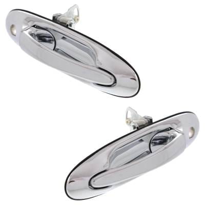 Front Driver And Passenger Side Exterior Door Handle Compatible With 1998-2002 Lincoln Town Car thumbnail 2