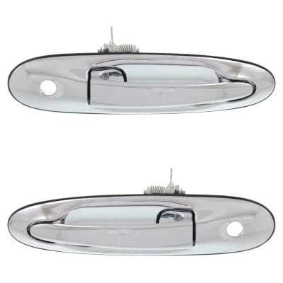 Front Left And Right Exterior Door Handle Compatible With 1998-2002 Lincoln Town Car Chrome With Key thumbnail 10