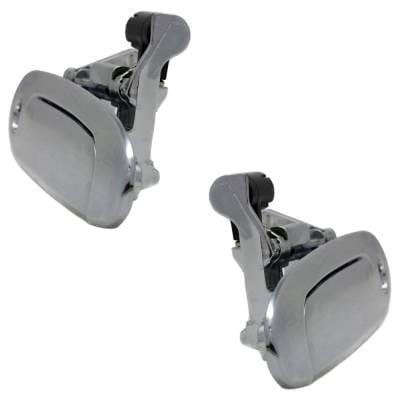 Front Left And Right Exterior Door Handle Compatible With 2000-2005 Toyota Echo Chrome With Key Hole thumbnail 4