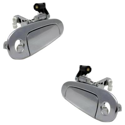 Front Left And Right Exterior Door Handle Compatible With 2000-2005 Toyota Echo Chrome With Key Hole thumbnail 6