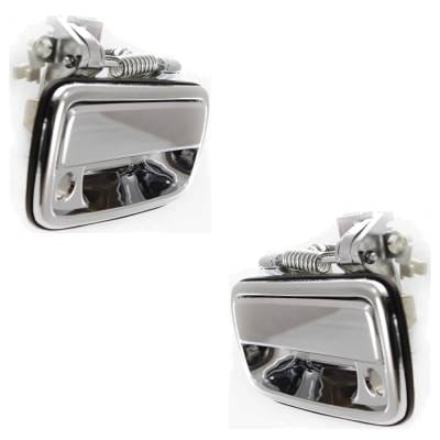 Front Driver And Passenger Side Exterior Door Handle Compatible With 1995-2004 Toyota Tacoma Chrome thumbnail 2