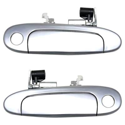Front Driver And Passenger Side Exterior Door Handle Compatible With 2000-2005 Toyota Echo Chrome thumbnail 2