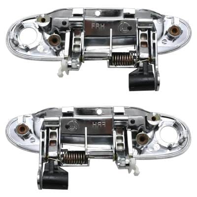 Front Driver And Passenger Side Exterior Door Handle Compatible With 2000-2005 Toyota Echo Chrome thumbnail 8