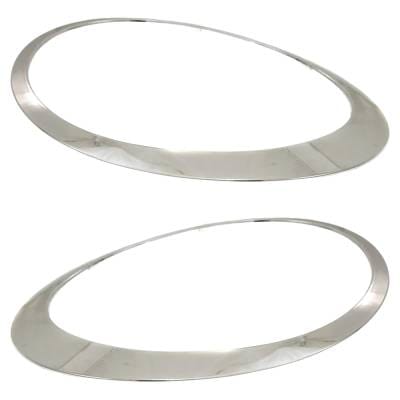 New Pair Of Headlight Bezel Compatible With Mini Cooper S 4 Cyl 2.0L Cooper Coupe John Cooper Works thumbnail 3