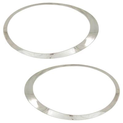 New Pair Of Headlight Bezel Compatible With Mini Cooper Coupe 4 Cyl 1.6L Cooper S 4 Cyl 1.6L