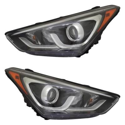 Headlight Compatible With 2017-2018 Hyundai Santa Fe Sport 2.4L 2.0L I4 240Hp Replaces Hy2502205 thumbnail 2