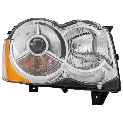 Headlight Compatible With 2008-2010 Jeep Grand Cherokee 3.7L 4.7L V6 Powertech Right Passenger Side thumbnail 4