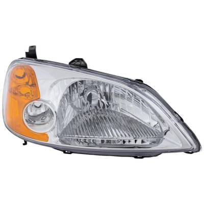 Headlight Compatible With 2001-2003 Honda Civic 1.7L 2.0L I4 D17a1 D17a2 K20a3 Right Passenger Side thumbnail 6