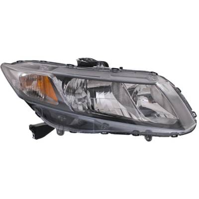 Headlight Compatible With 2013-2015 Honda Civic 1.8L 2.4L I4 R18z1 K24z7 Right Passenger Side thumbnail 2