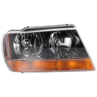 Headlight Compatible With 1999-2004 Jeep Grand Cherokee 4.0L 4.7L I6 Powertech Right Passenger Side thumbnail 2