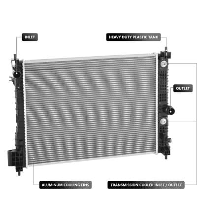 Engine Radiator Compatible With 2016-2019 Buick 2.0L 3.0L I4 Ea888 Ea837/Ea839 Audi Audi 349Hp thumbnail 4