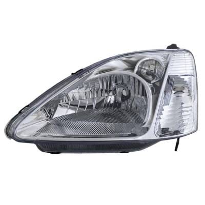Headlight Compatible With 2002-2003 Honda Civic 1.7L 2.0L I4 D17a1 D17a2 K20a3 Left Driver Side thumbnail 2