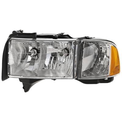 Headlight Compatible With 1999-2002 Dodge Ram 1500 Ram 2500 Ram 3500 3.7L 4.7L V6 Ekg Eva Eza Left