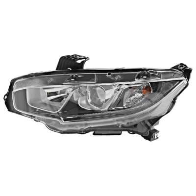 Headlight Compatible With 2016-2020 Honda Civic 2.0L 1.5L I4 K20c2 L15b7 K20c1 Left Driver Side thumbnail 2