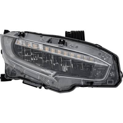 Headlight Compatible With 2020-2021 Honda Civic 2.0L 1.5L I4 K20c2 L15b7 K20c1 Right Passenger Side thumbnail 2