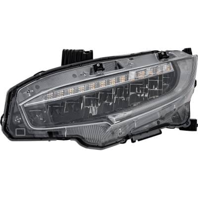 Headlight Compatible With 2020-2021 Honda Civic 2.0L 1.5L I4 K20c2 L15b7 K20c1 Left Driver Side Led thumbnail 2