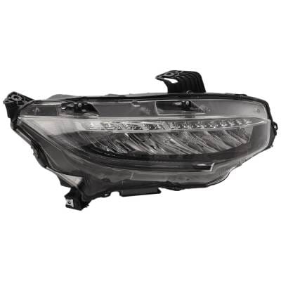 Headlight Compatible With 2016-2021 Honda Civic 2.0L 1.5L I4 K20c2 L15b7 K20c1 Right Passenger Side thumbnail 2