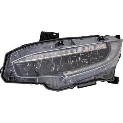 Headlight Compatible With 2019 Honda Civic 2.0L 1.5L I4 K20c2 L15b7 K20c1 Left Driver Side Led thumbnail 2