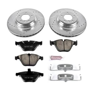 New Cross-Drilled Brake Disc And Pad Kit Compatible With Bmw 335D Base 6 Cyl 3.0L 335I Base 6 Cyl thumbnail 2