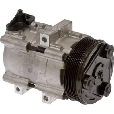 New 6-Groove Pulley A/C Compressor Compatible With Ford F-150 Xl 6 Cyl 4.2L E-150 Econoline Base 6