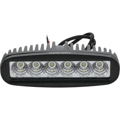 Led 18 Watt Slim Rectangular Flood Beam Work Light Compatible With Tractor Combine Excavator Loader thumbnail 3