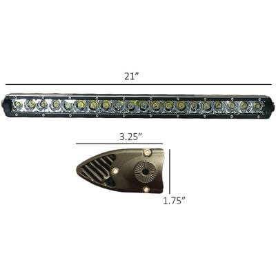 20" Single Row Led Light Bar 100W 11300 Lumens Compatible With 12V 24V Truck Tractor Boat Suv Jeep thumbnail 3