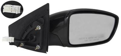 Door Mirror Assembly Right Passenger Side Compatible With 2011-2012 Hyundai Sonata 2012-2011 Door thumbnail 3