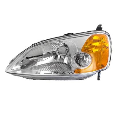 Headlight Assembly Left Driver Side Compatible With 2001-2003 Honda Civic Lx Coupe Civic Hx Coupe thumbnail 2